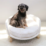 Luxury Nordic Designed Pet Chair Stool - White - Nordic Pet Bed Stool / 61.5cm - Plush / Wood - image 17