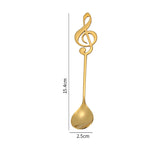 Musical Note Coffee Spoons 1/3/5/10 Pcs - Golden - Music Note Spoon - 10 Pcs - Stainless Steel - image 4
