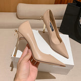 Women's Luxury Butterfly Bow High Stiletto - Pink 1 - 8cm Heel / Nude - 40 B - Genuine Leather - image 25