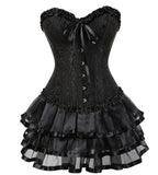 Women's Pretty Tutu Bustier Corset Sets - Black - 1 / Set - 7XL - Polyester - image 4