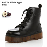 Women's Men's Winter Fur Lined Boots - Black - 1 / Fur Boots - 41 B - PU Leather - image 6