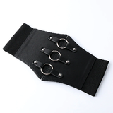 Women's Under Bust Waist Cincher Belts - Black - Round - Waist 60-80cm - PU Leather - image 12