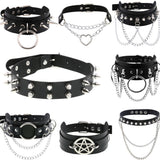 Unisex Hip Hop PU Leather Choker - PU Leather - image 1