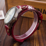 Men's Women's Steampunk Wide Strap - Black - Steampunk Watch - 9.65" - Stainless Steel / Leather - image 8