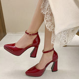 Women's Formal Dress Shoes Spool Heel - White - Shoes - 10.5 B - PU Leather - image 13