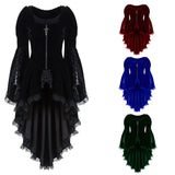 Women's Medieval Gothic Lace Dress - Black - Gothic Dress - 5XL - Polyester - image 6