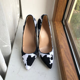 Women's High Animal Print Stilettos Flock - Green - 1 / 12cm / Stilettos - 42 B - PU Suede Leather - image 30