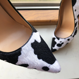 Women's High Animal Print Stilettos Flock - Green - 1 / 12cm / Stilettos - 42 B - PU Suede Leather - image 36