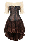 Women's Steampunk Top Corset Skirt Set - White - 1 / Steampunk / Shirt - 6XL - Polyester - image 20