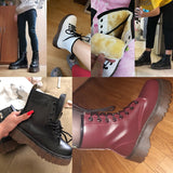 Women's Men's Winter Fur Lined Boots - Red - 1 / Fur Boots - 41 B - PU Leather - image 9