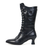 Women's Victorian Style Lace Up Boots - Brown - 1 / A / Boots - 46 B - PU Leather - image 22
