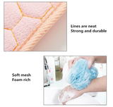 Loofah Sponge Bath Brush Set 3Pc - Blue - Back Exfoliating Belt / 3 Pcs Set - Medium - Sponge - image 16