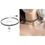 Women's Black Goth Choker Necklace - Black 17 - Ice Lotus Flower / Choker Necklace - Polyester/Lace/PU Leather - image 40