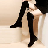Women's Thigh Tie Block Heel Boots - Black - 1 - 3cm - No Plush Boots - 42 B - PU Leather - image 28