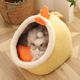 Funki Buys | Pet Beds | Cat Bed Warm Cozy Kitten Cat Cave - Pink - Rabbit / Cat Cave Bed / L / Plush - image 5