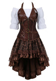 Women's Steampunk Top Corset Skirt Set - White - 1 / Steampunk / Shirt - 6XL - Polyester - image 22