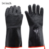 Funki Buys | Gloves | BBQ Smoker Protective ... - Black/Red - Heat Resistant Griller Gloves / 14 inches / Neoprene - image 27