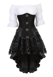 Women's Steampunk Top Corset Skirt Set - White - 1 / Steampunk / Shirt - 6XL - Polyester - image 27