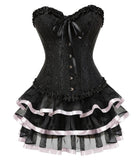 Women's Pretty Tutu Bustier Corset Sets - Pink - 1 / Set - 7XL - Polyester - image 3