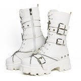 Women's New Gothic Style Platform Boots - Black - 1 - Patent - Boots - 10 B - PU Leather - image 46