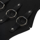 Women's Under Bust Waist Cincher Belts - Black - Round - Waist 60-80cm - PU Leather - image 14