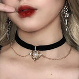 Women's Black Goth Choker Necklace - Black 1 - cn12x02 / Choker Necklace - Polyester/Lace/PU Leather - image 35