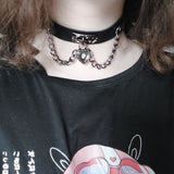 Women's Black Goth Choker Necklace - Black 5 - cn0409p01xxx / Choker Necklace - Polyester/Lace/PU Leather - image 29