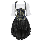 Women's Steampunk Top Corset Skirt Set - White - 1 / Steampunk / Shirt - 6XL - Polyester - image 30
