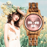 Men's Women's Elegant Wood Watches - Pink - Quartz Watch - Medium - Wood - image 5