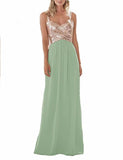 Women's Sequin Prom Bridesmaid Dress - Rose Gold - Prom Bridesmaid Dress - Polyester/Sequin - image 33