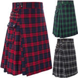 Men's Modern Highland Tartan Kilts Gothic - Red - Kilt - 5XL - Polyester - image 1