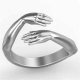 Unisex Adjustable Holding Hands Hug Ring - Gold 1 - Hug Ring - One Size - Zinc Alloy - image 15