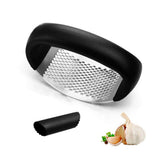 Wood Garlic Spice Crusher - Silver/Black - Garlic Rocker Set - Bamboo Wood - image 15