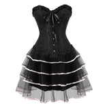 Women's Victorian Corset Dress 2Pcs Set - Black - 1 / Corset / Black Skirt - 6XL - Polyester - image 27