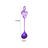 Musical Note Coffee Spoons 1/3/5/10 Pcs - Purple - Music Note Spoon - 10 Pcs - Stainless Steel - image 5