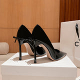 Women's Luxury Butterfly Bow High Stiletto - Pink 1 - 8cm Heel / Nude - 40 B - Genuine Leather - image 17