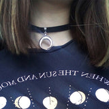 Women's Black Goth Choker Necklace - Black 7 - cn0410p1 / Choker Necklace - Polyester/Lace/PU Leather - image 30
