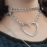 Women's Black Goth Choker Necklace - Black 15 - cn0413p01xxxx / Choker Necklace - Polyester/Lace/PU Leather - image 27