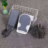 Loofah Sponge Bath Brush Set 3Pc - Blue - Back Exfoliating Belt / 3 Pcs Set - Medium - Sponge - image 5