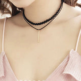 Women's Black Goth Choker Necklace - Black 1 - cn12x02 / Choker Necklace - Polyester/Lace/PU Leather - image 17