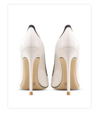 Women's Faux Leather Bow Knot Stilettos - Apricot - 1 / Suede / 12cm - 45 B - PU Leather - image 29