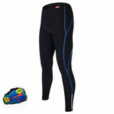 Men's Compression Cycling Tights - Blue - H / Compression Tights - XXS - Polyester Spandex - image 2