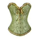 Women's Pretty Overbust Corset Bustier - Black - 819 / Front Clip / Corset - 7XL - Polyester - image 34