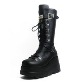 Women's New Gothic Style Platform Boots - Black - 1 - Patent - Boots - 10 B - PU Leather - image 39