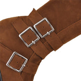 Women's Plush Knee High Boots - Brown - Knee High Boots - 11 B - PU Suede Leather - image 24
