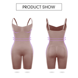 Women's Seamless Bodysuit Shaper - Beige - Shapewear Body Shaper - 3XL - Spandex - image 27