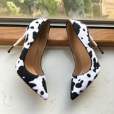 Women's High Animal Print Stilettos Flock - Green - 1 / 12cm / Stilettos - 42 B - PU Suede Leather - image 29