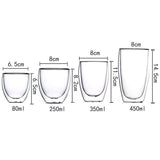 Glass Double Wall Borosilicate Mug Sets - Clear - 250ML 2PCS Coffee Cup Set - Borosilicate Glass - image 14