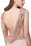 Women's Sequin Prom Bridesmaid Dress - Rose Gold - Prom Bridesmaid Dress - Polyester/Sequin - image 16