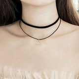 Women's Black Goth Choker Necklace - Black 1 - cn12x02 / Choker Necklace - Polyester/Lace/PU Leather - image 18
